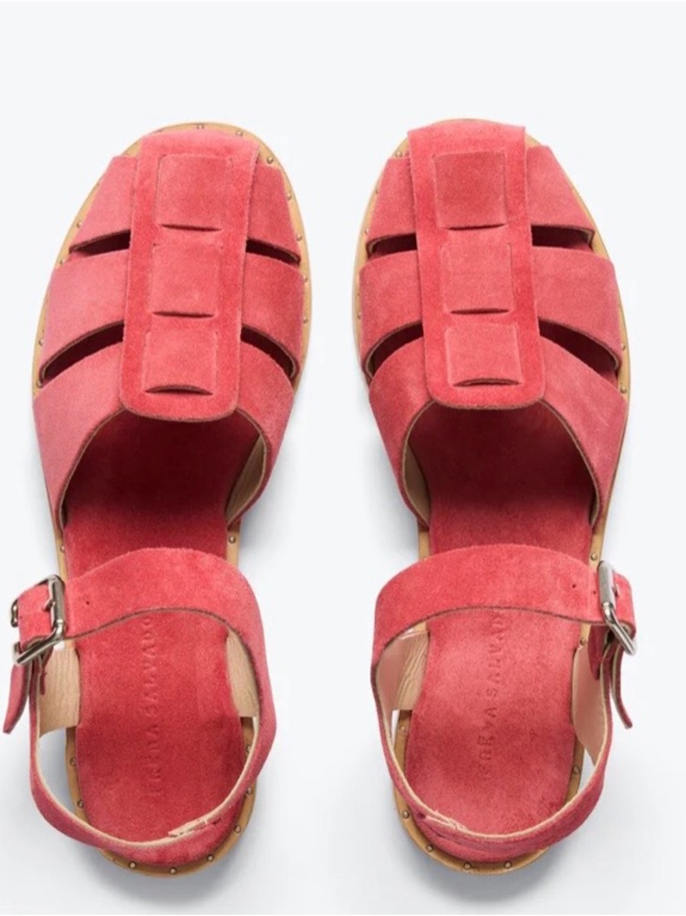 Freda Salvador Sera Fisherman Sandals in watermelon color